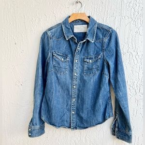 All Saints Blue Jean Jacket